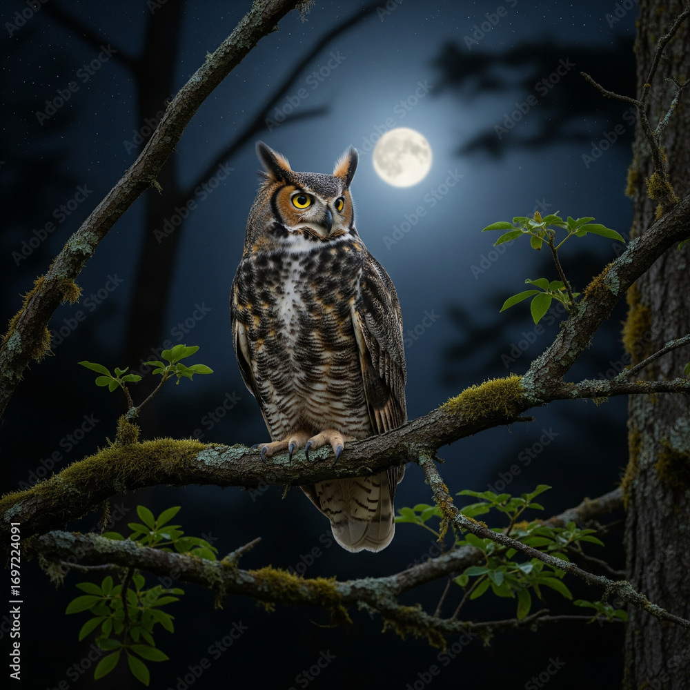 Obraz premium owl in the night