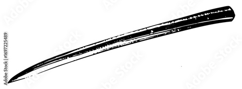 Vector Stylized claw with textured lines.