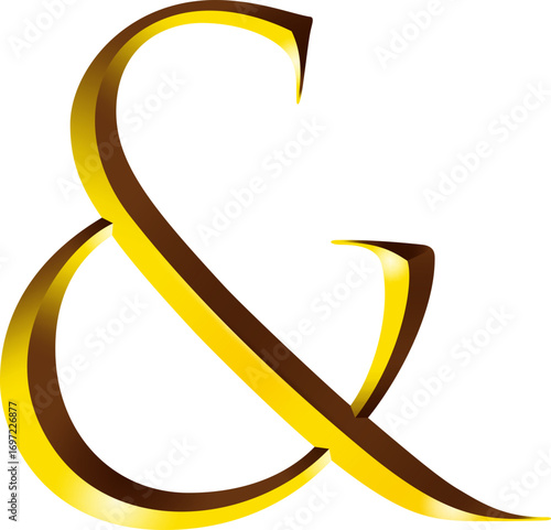 Ampersand icon modern vector illustration designed with elegant curves, minimal balance, and timeless typographic style, representing the universal symbol of “and” widely used in design, branding,