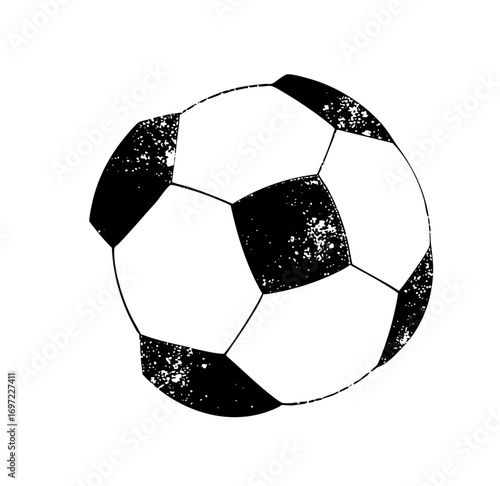 Vector Classic black and white soccer ball .
