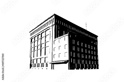 Vector Geometric building showcases modern architectural .
