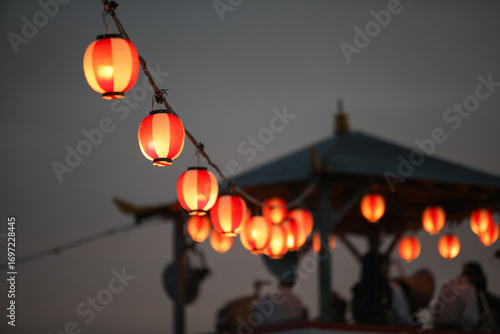 夕暮れの夏祭り