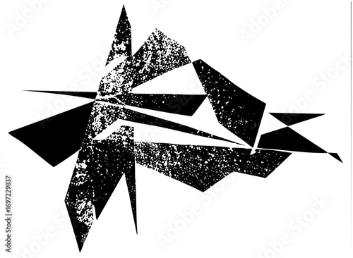 Vector Dynamic abstract shapes create a fragmented modern .