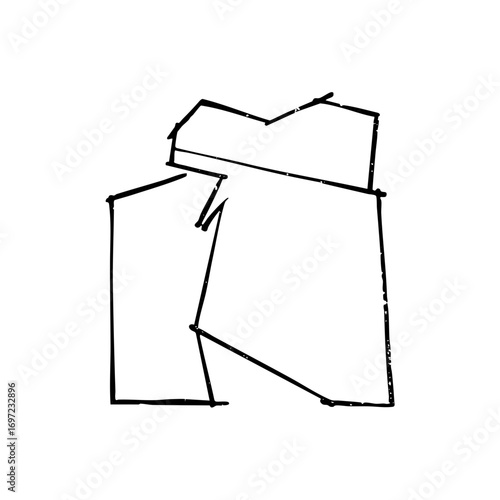 Vector Abstract geometric shapes depict a fragmented composition with overlapping forms.