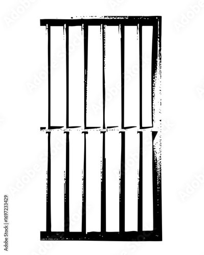 Vector Black bars create a stylized prison cell .