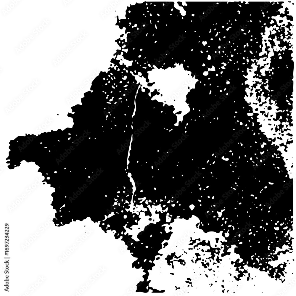 Obraz premium Vector Abstract black splatter with textured edges.