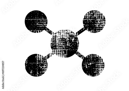 Vector Abstract network with connected nodes