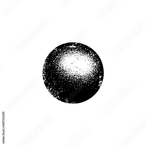 Vector Abstract sphere composed of granular dots.