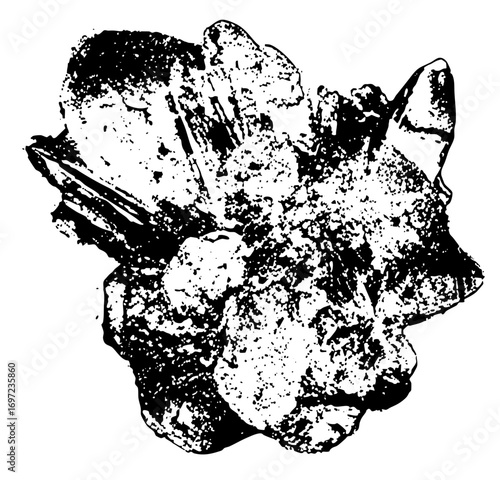Vector Abstract crystalline structure with sharp edges.