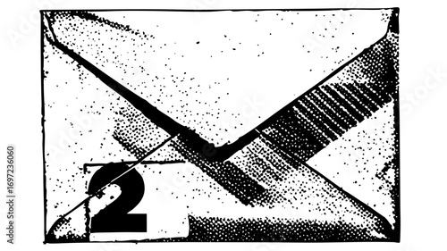 Vector Abstract vector featuring a number two and diagonal lines.