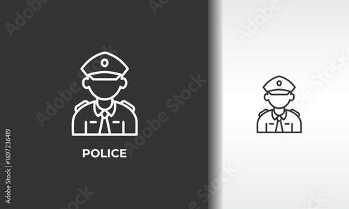 Police Vector, Icon Or Logo Sign Isolated Symbol Illustration