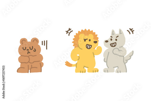 いじめ イラスト 友達 手描き かわいい 子ども向け 教育用