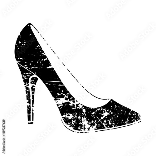 Vector Elegant high-heeled shoe vector .