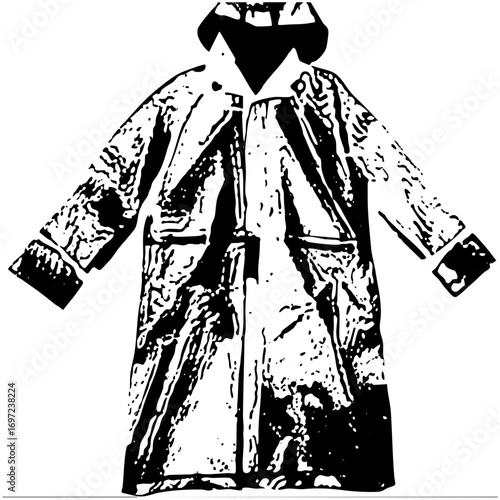 Vector Vintage overcoat with textured details
