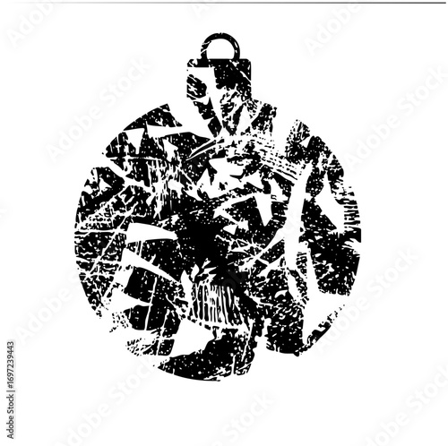 Vector Dynamic figure with headphone stylized in a distressed vector .