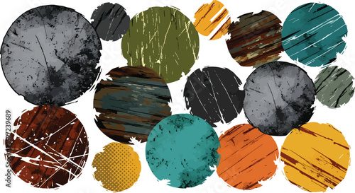 Abstract Circular Texture Collection: A captivating collection of circular textures in a variety of colors and patterns, offering endless creative possibilities.