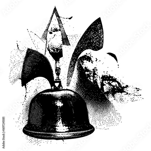 Vector Vintage helmet with fleur-de-lis emblem .