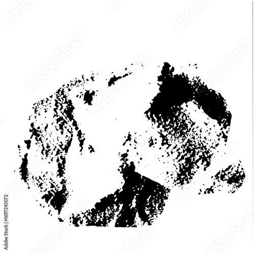 Vector Abstract portrait of a mans face in a distressed speckled vector style.