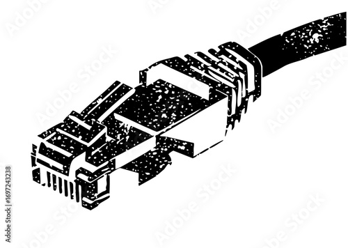 Vector Detailed vector of a network connector.