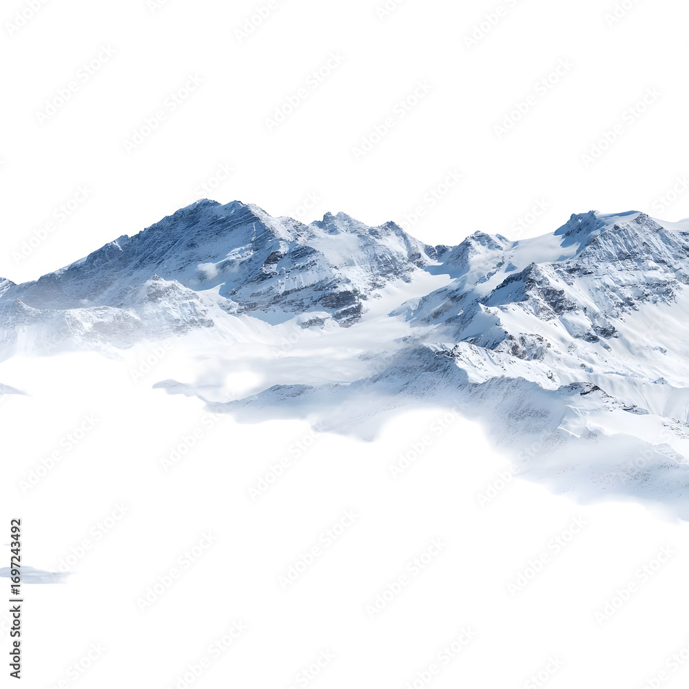 Fototapeta premium Snow covered mountain range