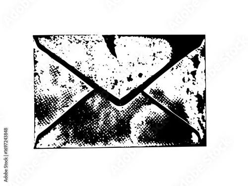 Vector Minimalist envelope with angled flap.