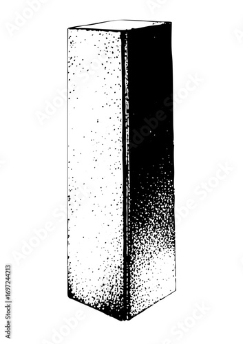 Vector Abstract rectangular prism with contrasting sides