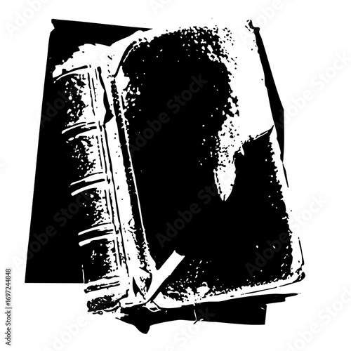 Vector Vintage book with open pages .