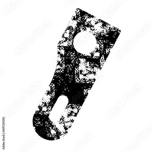 Vector Abstract vector of a stylized number eight with circular and rectangular cutouts.