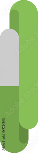 Green Medical Capsule Pill