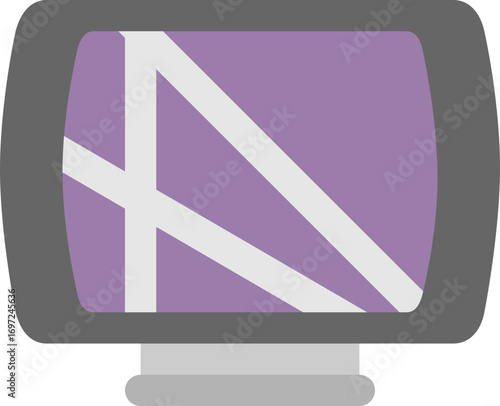 Monitor with Abstract Lines
