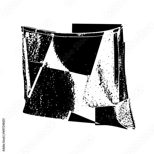 Vector Abstract geometric shapes create a dynamic fragmented composition.