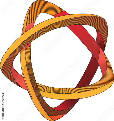 Vector sketch illustration of modern abstract symbol logo icon design in minimalist lines of simplicity for technology company