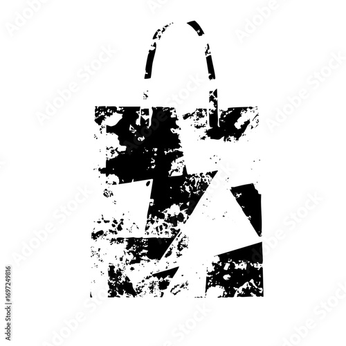 Vector Distressed padlock with a prominent keyhole.