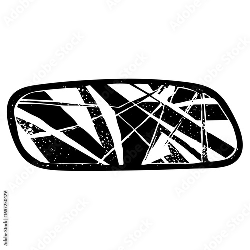 Vector Abstract fractured shape with dynamic lines.