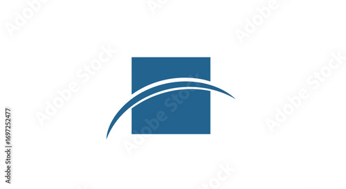 Abstract representation showcasing trajectory over a foundational base with geometric harmony