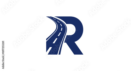 Letter R incorporated a road curve design element representing the journey ahead