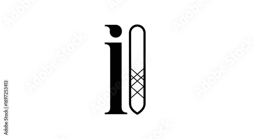 Modern logo icon design featuring letter 'i' and nail file for beauty, wellness or cosmetic studio