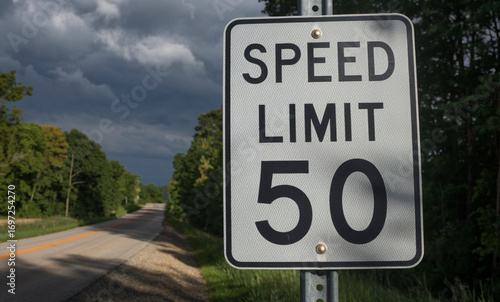 Speed Limit 50 mph Traffic Sign