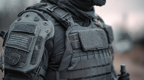 Tactical Bulletproof Armor Close-Up