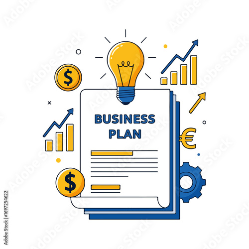 Innovative Business Plan Idea With Financial Elements