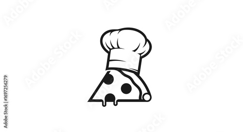 Distinctive pizza chef logo design exhibiting creativity and culinary expertise for a pizza brand