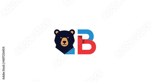Modern logo design featuring bear and letter B combination emphasizing creativity and uniqueness