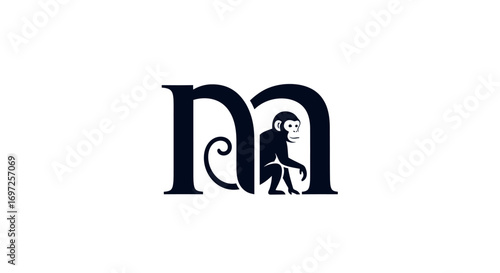 Elegant logo design merging letterforms and animal silhouette embodying unique design concept