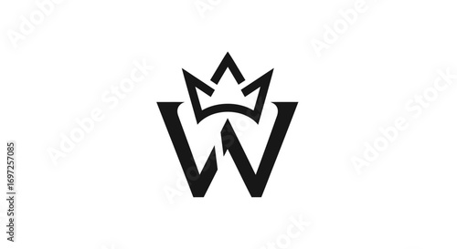 Monogram crown letter logo design template, showcasing elegance and sophistication emblem