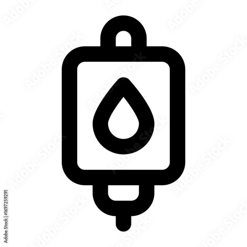 blood bag icon for illustration