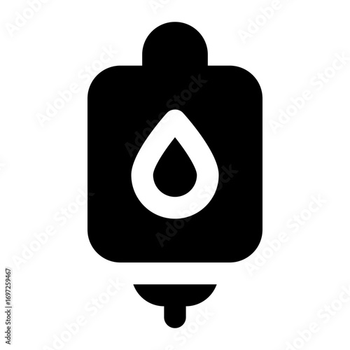 blood bag icon for illustration