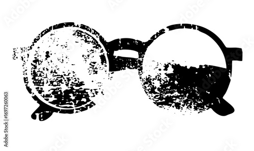 Vector Distressed of vintage eyewear.