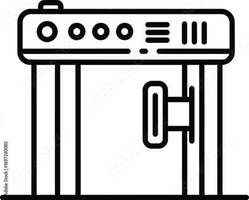 Modern security scanner gate for airport or building entrance