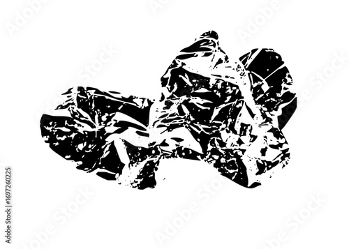 Vector Abstract black crystal cluster