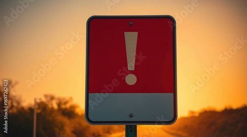 Warning Sign Sunset Road.